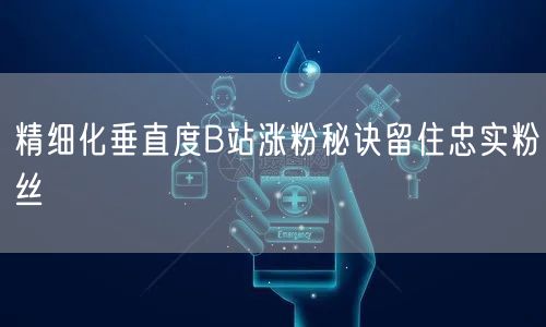 精细化垂直度B站涨粉秘诀留住忠实粉丝