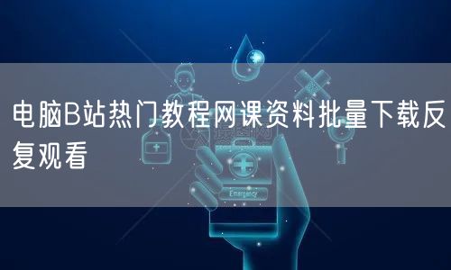 电脑B站热门教程网课资料批量下载反复观看