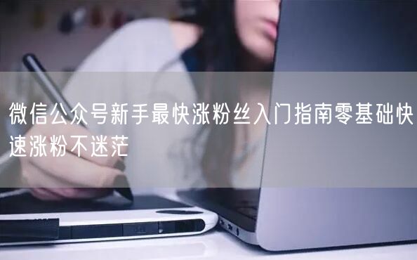 微信公众号新手最快涨粉丝入门指南零基础快速涨粉不迷茫
