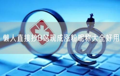 懒人直接抄B站现成涨粉昵称大全好用