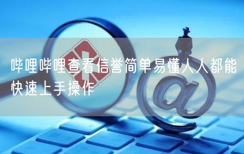 哔哩哔哩查看信誉简单易懂人人都能快速上手操作