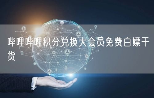 哔哩哔哩积分兑换大会员免费白嫖干货