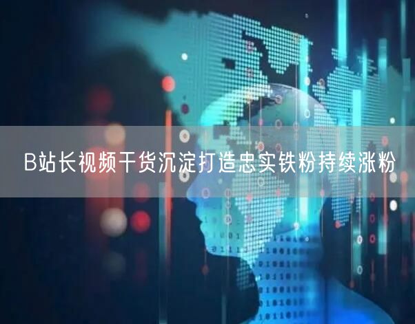 B站长视频干货沉淀打造忠实铁粉持续涨粉