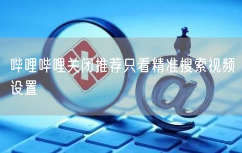 哔哩哔哩关闭推荐只看精准搜索视频设置