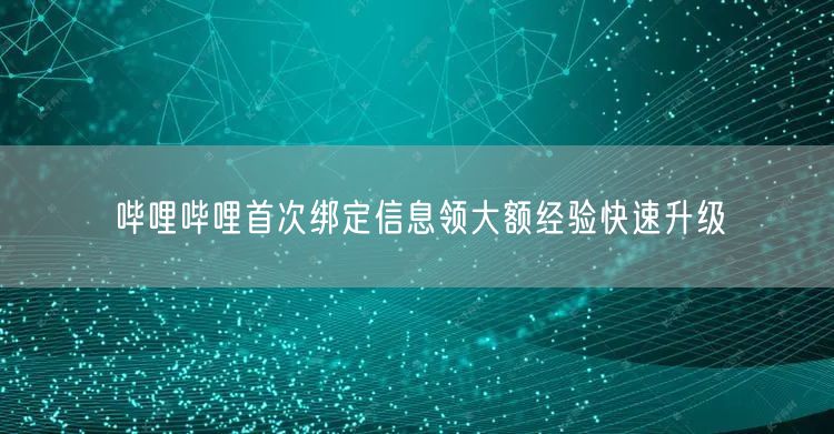 哔哩哔哩首次绑定信息领大额经验快速升级