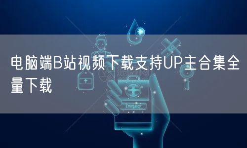电脑端B站视频下载支持UP主合集全量下载