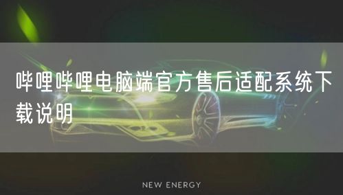 哔哩哔哩电脑端官方售后适配系统下载说明
