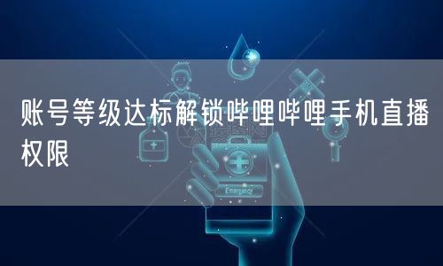 账号等级达标解锁哔哩哔哩手机直播权限