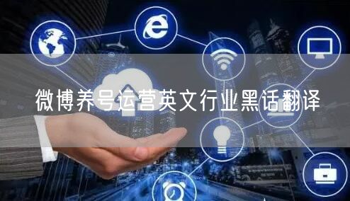 微博养号运营英文行业黑话翻译