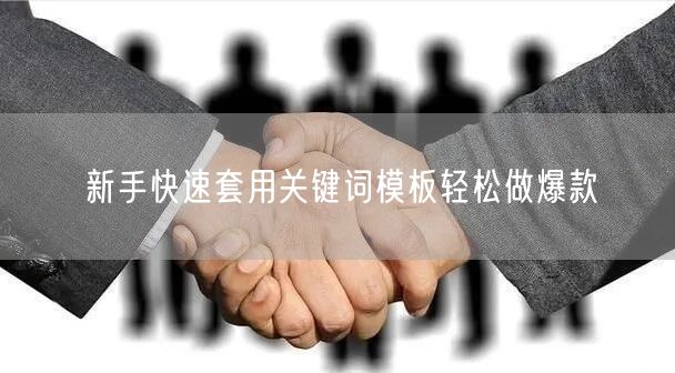 新手快速套用关键词模板轻松做爆款
